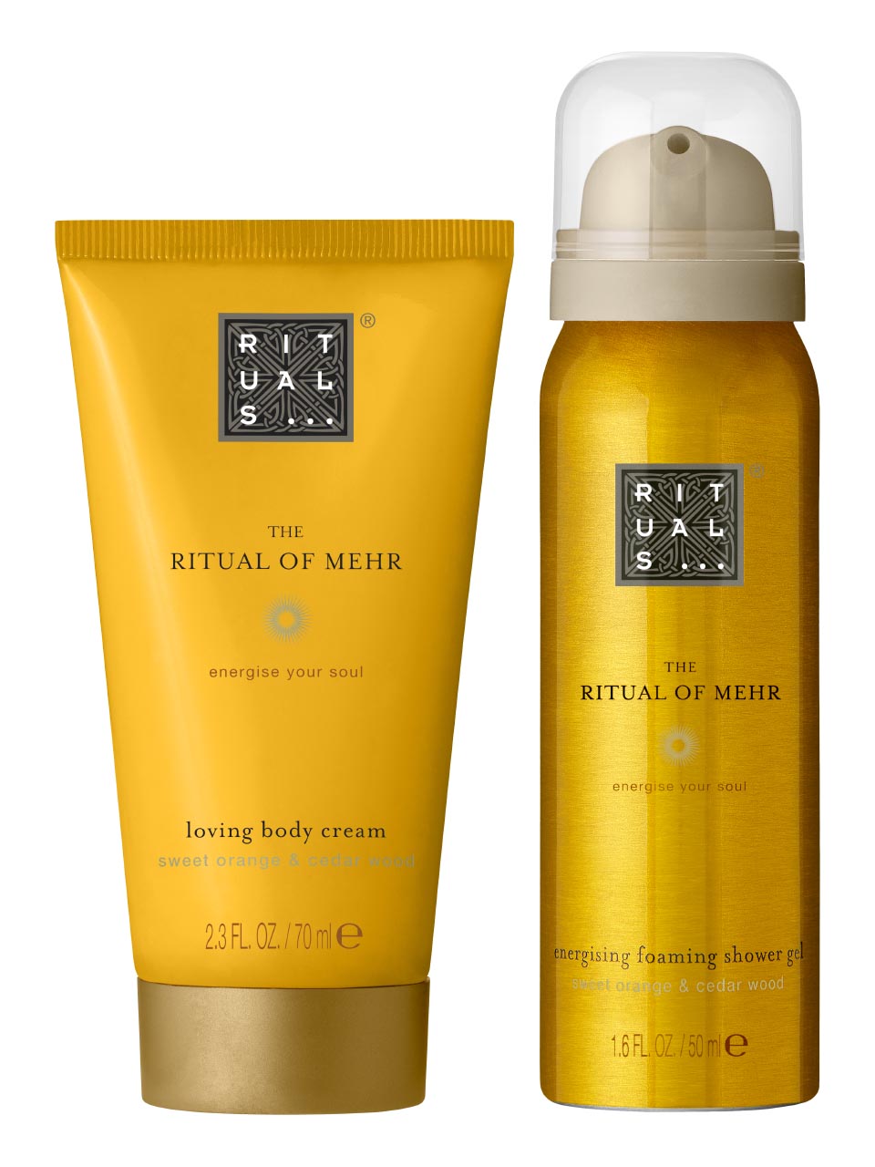Rituals Cosmetics Mehr Body Care Set/ Foaming Shower Gel 50 ml + Body Cream 70  ml.SET