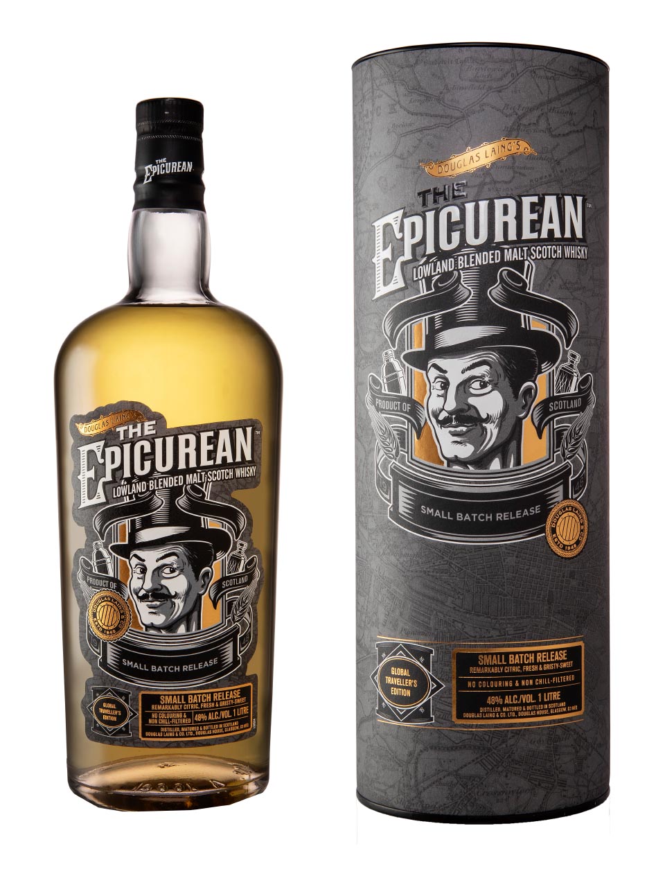 Douglas Laing The Epicurean Lowland Blended Malt Scotch Whisky 48% 1L gift pack null - onesize - 1