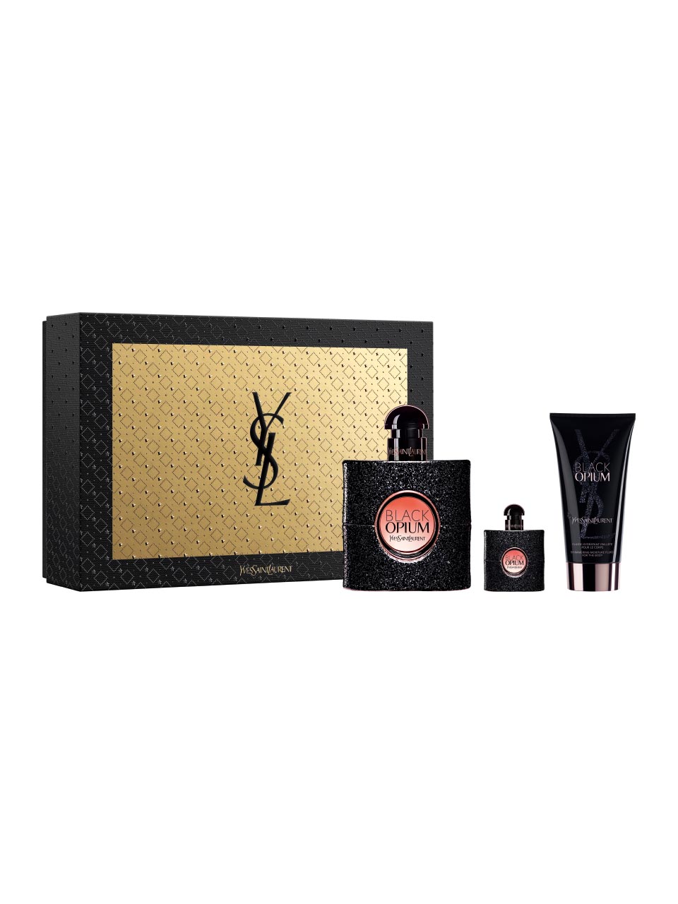 YSL Black Opium SET/EdP 50 ml + 7,5 ml + BLotion | Airportretail.no