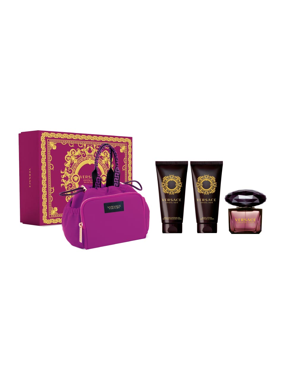 Versace Crystal Noir Set/EdT 90 ml + Body Lotion 100 ml + Shower 100 ml + Makeup case null - onesize - 1